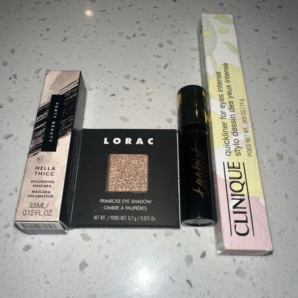 Eye Makeup Lot- Fenty, Tarte Mascaras, Lorac Eyeshadow & Clinique Eyeliner